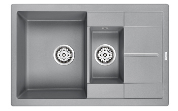 Кухонная мойка Paulmark FLUGEN 60/1,5 PM237850-GRM 80х50 цвет серый